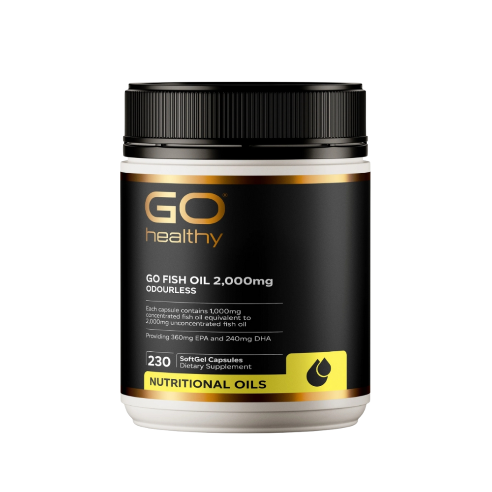 Go Fish Oil 2000mg Compact Odourless 230softgels - 365 Health Limited