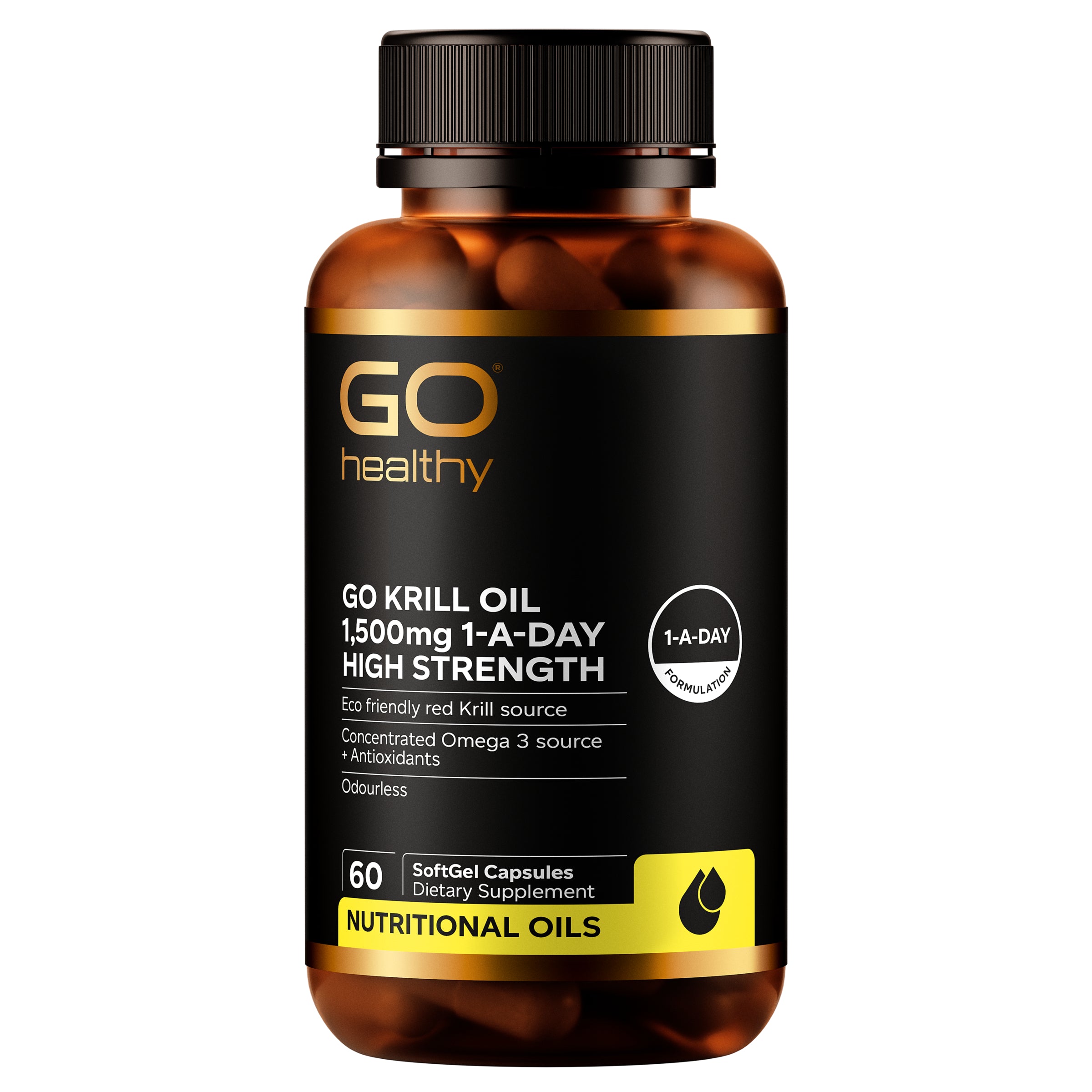***Monthly SPECIAL*** Go Krill Oil 1500mg 1-A-DAY 60Softgels - 365 Health Limited