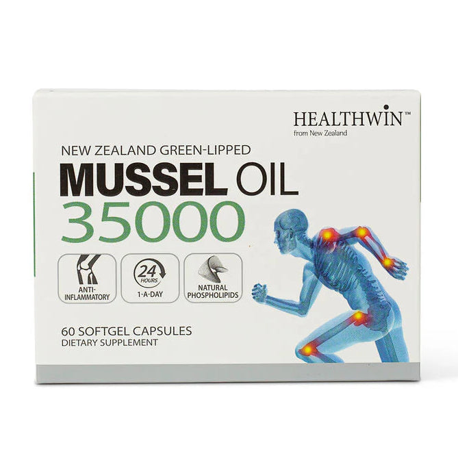 Healthwin NZ Green Mussel Oil 35000 (60c) - 365 Health Limited