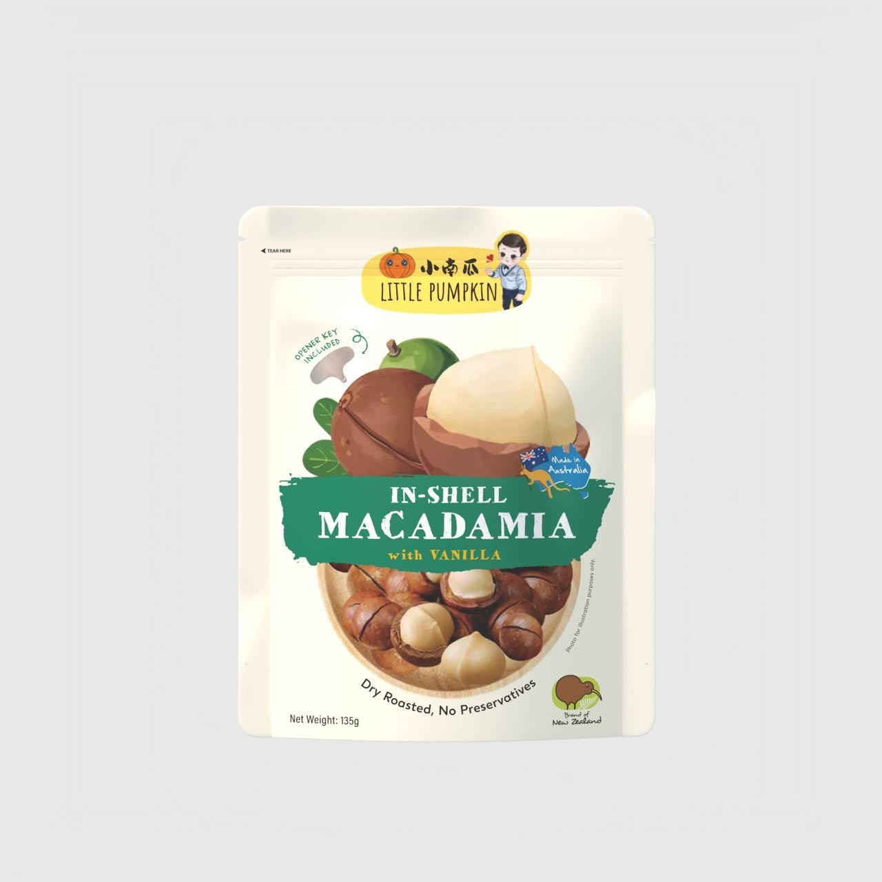 Little Pumpkin In-Shell Macadamia with Vanilla 135g - 365 Health Limited