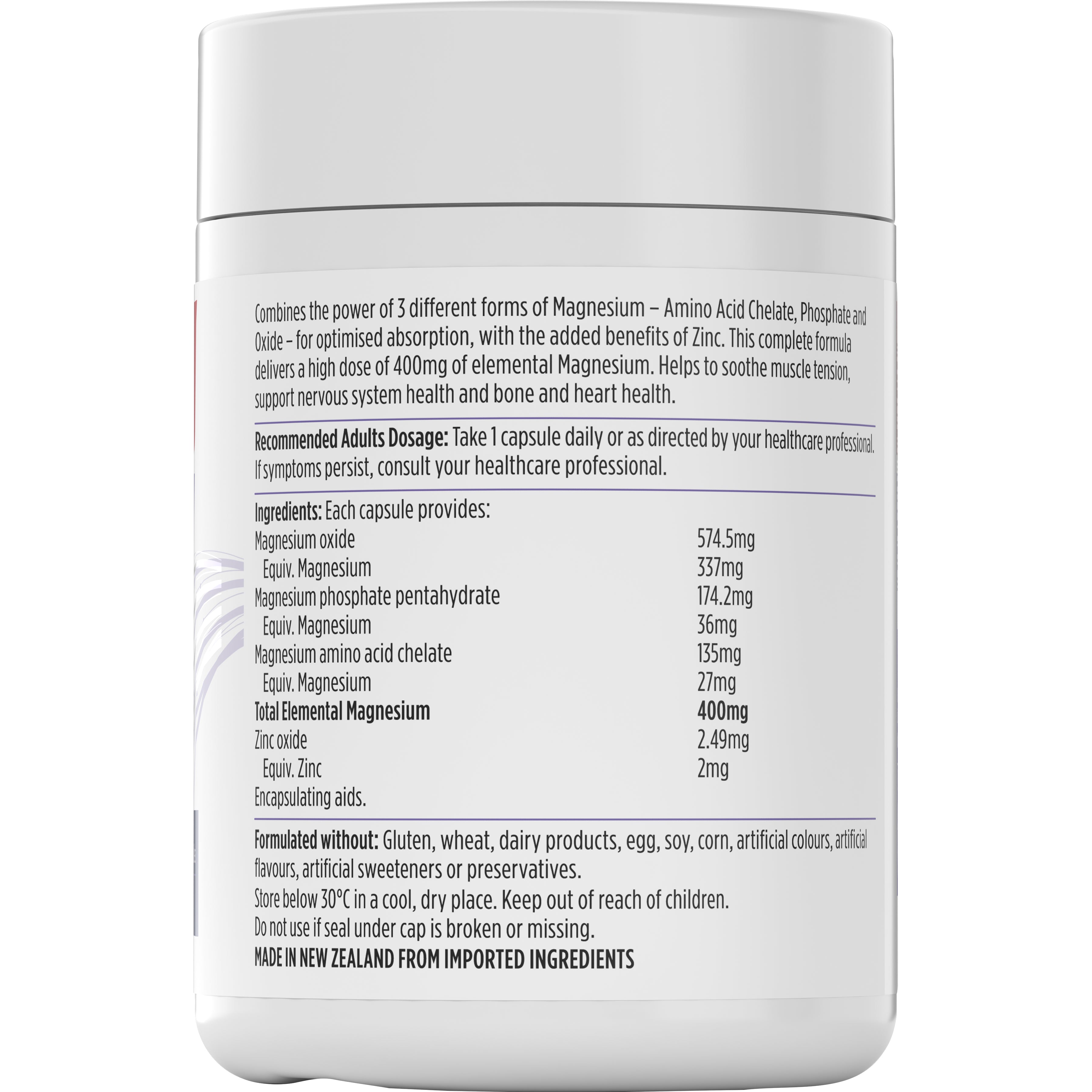 Magnesium Complete Forte 120capsules - 365 Health Limited