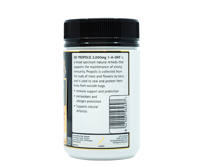 Go Healthy Go Propolis 2000mg 1-A-Day 180 capsules - 365 Health Limited