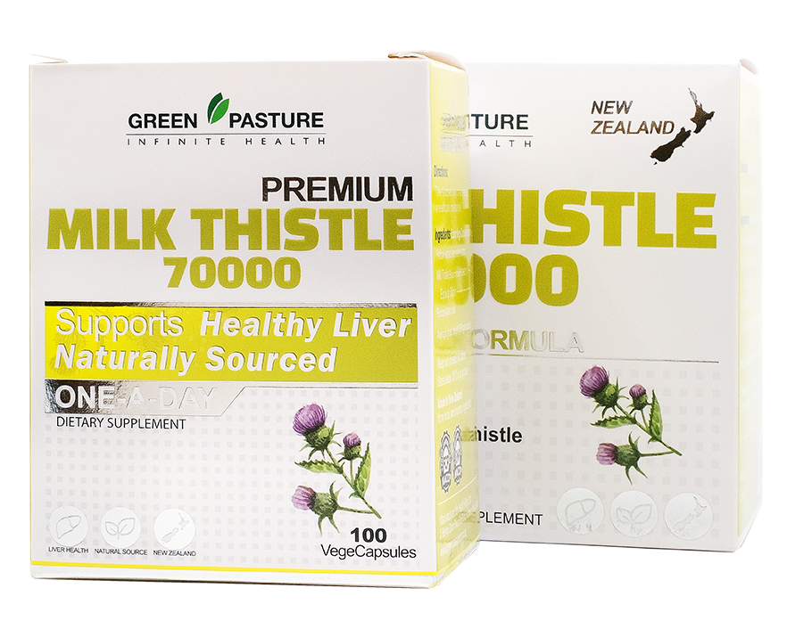 Green Pasture Milk Thistle 70000mg 200vegecapsules - 365 Health Limited