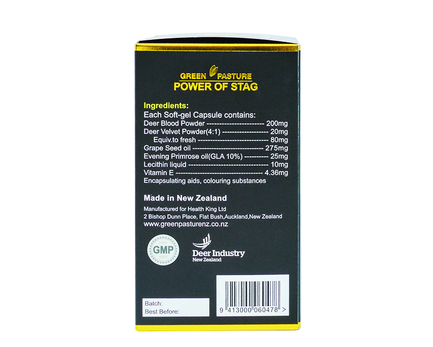 Green Pasture Power of Stag 365capsules - 365 Health Limited