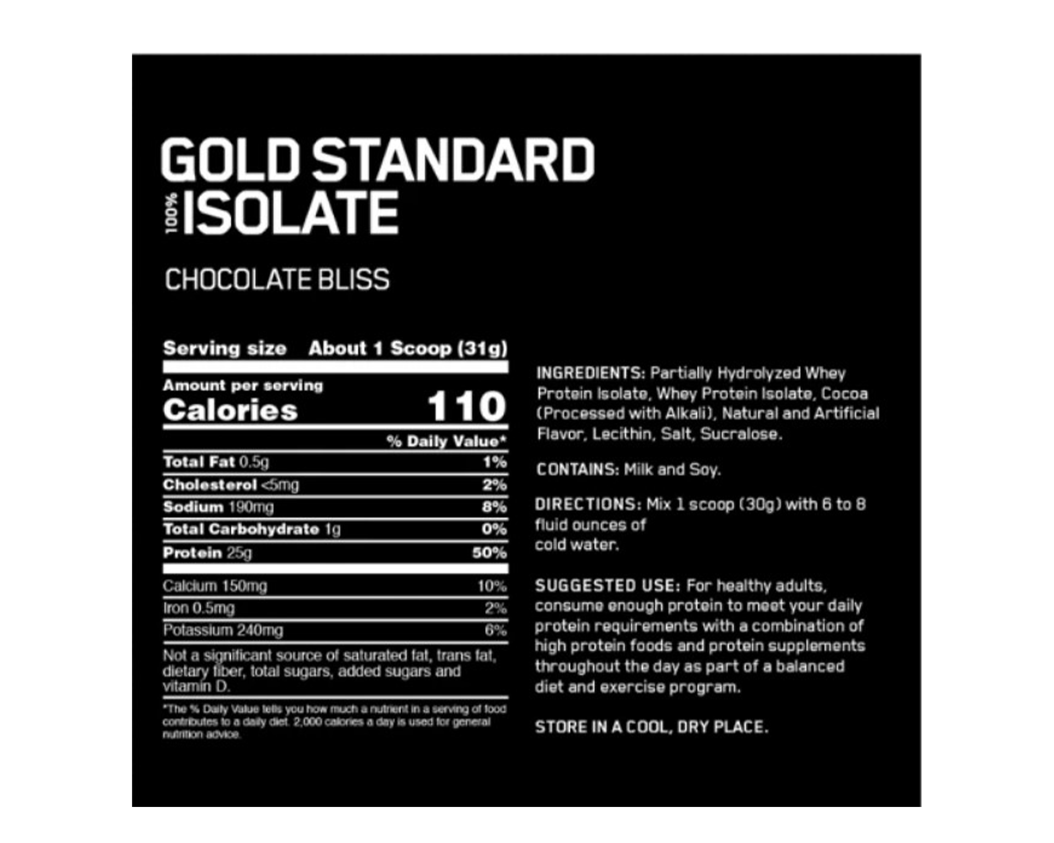 Optimum Nutrition Gold Standard 100% Isolate 1.6 LB - 365 Health Limited