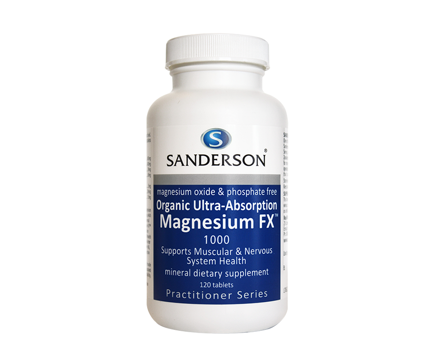 Sanderson Organic Magnesium FX 1000 Ultra-Absorption 120 tablets - 365 Health Limited