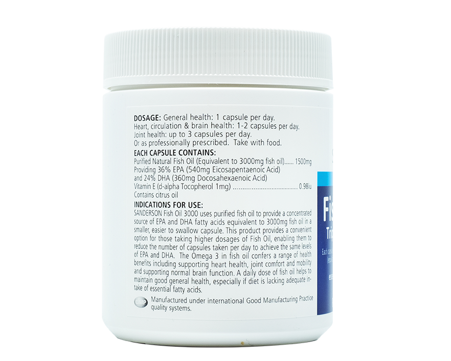 Fish Oil 3000 Triple Strength 150capsules - 365 Health Limited