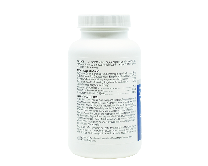 Sanderson Organic Magnesium FX 1000 Ultra-Absorption 120 tablets - 365 Health Limited