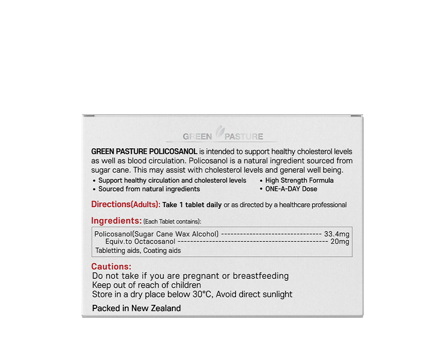 Policosanol 33.4mg 90tablets - 365 Health Limited