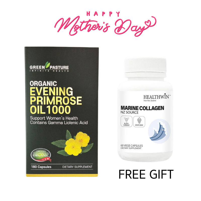 Green Pasture Organic Evening Primrose Oil 1000mg (180c) - 365 Health Limited