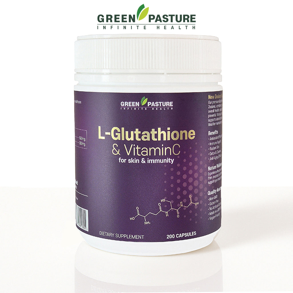 glutathione nz Green Pasture L-Glutathione & Vitamin C 200Capsules
