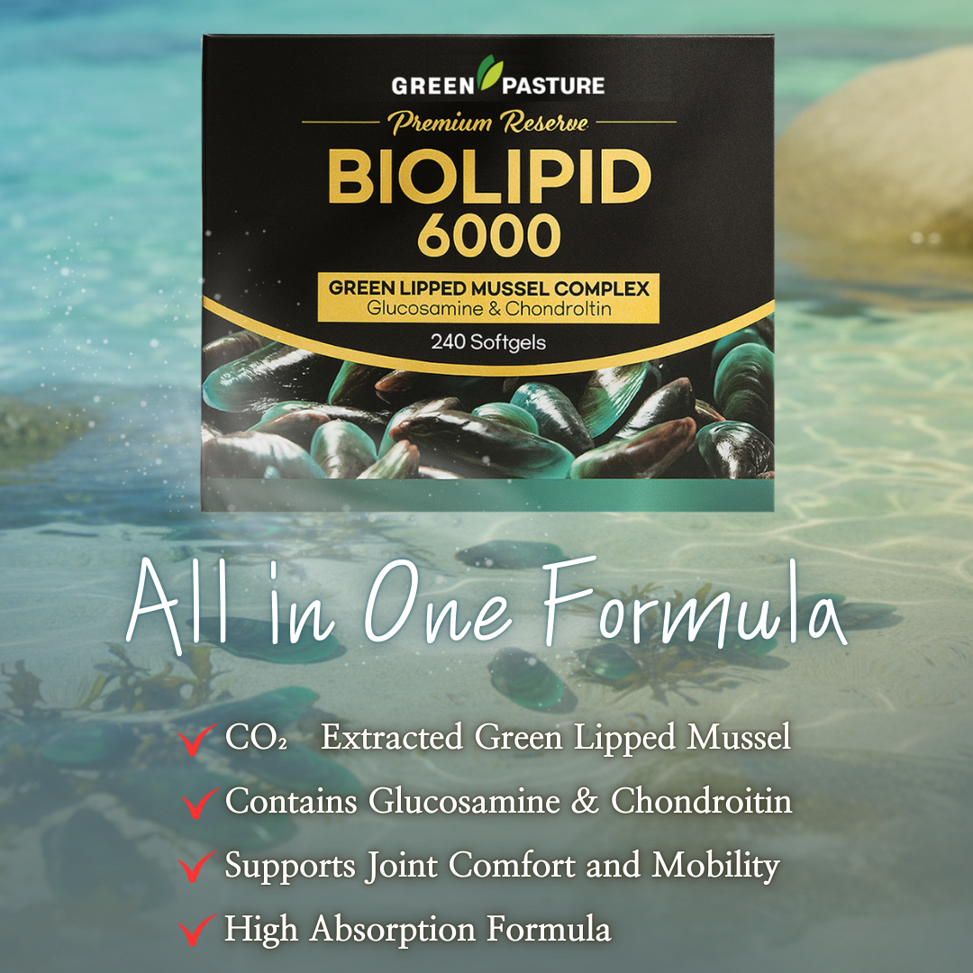 Green Pasture BioLipid Green Museel 6000 120Softgels - 365 Health Limited