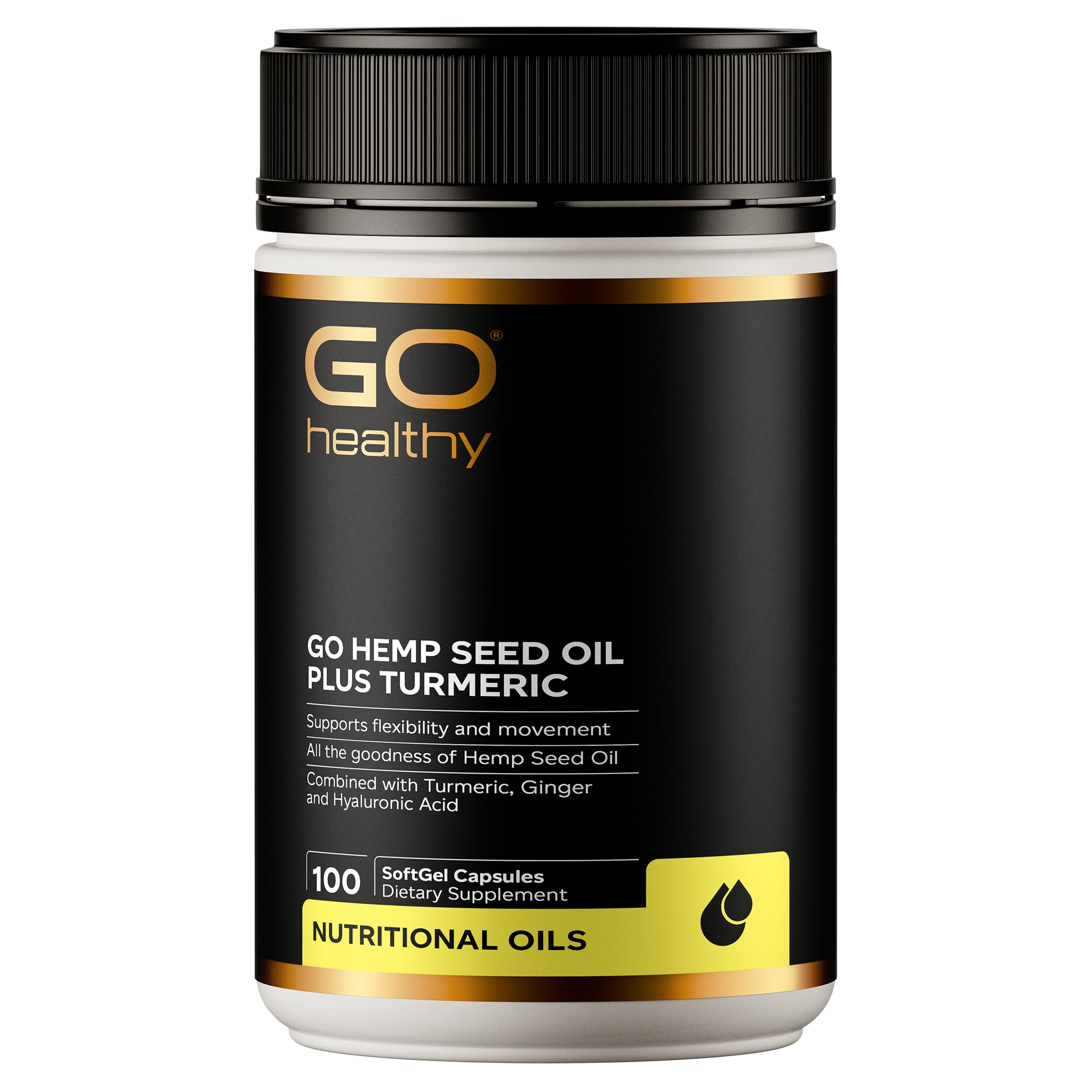 Go Healthy Hemp Seed Oil Plus Turmeric 100Softgels - 365 Health Limited