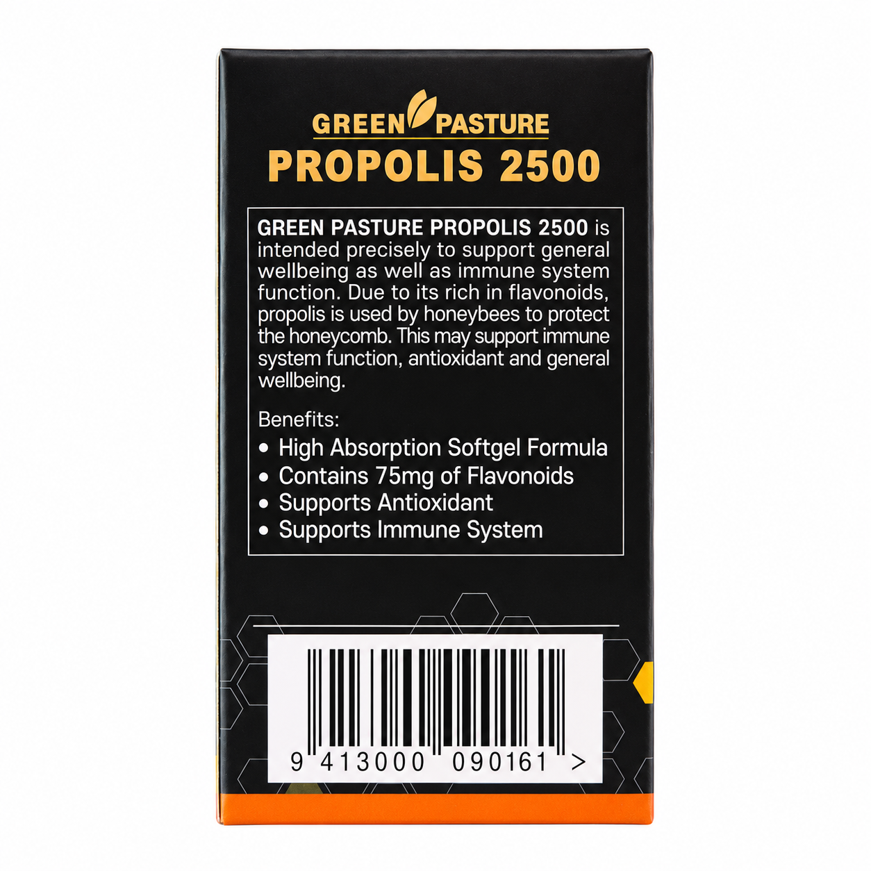 Green pasture propolis back