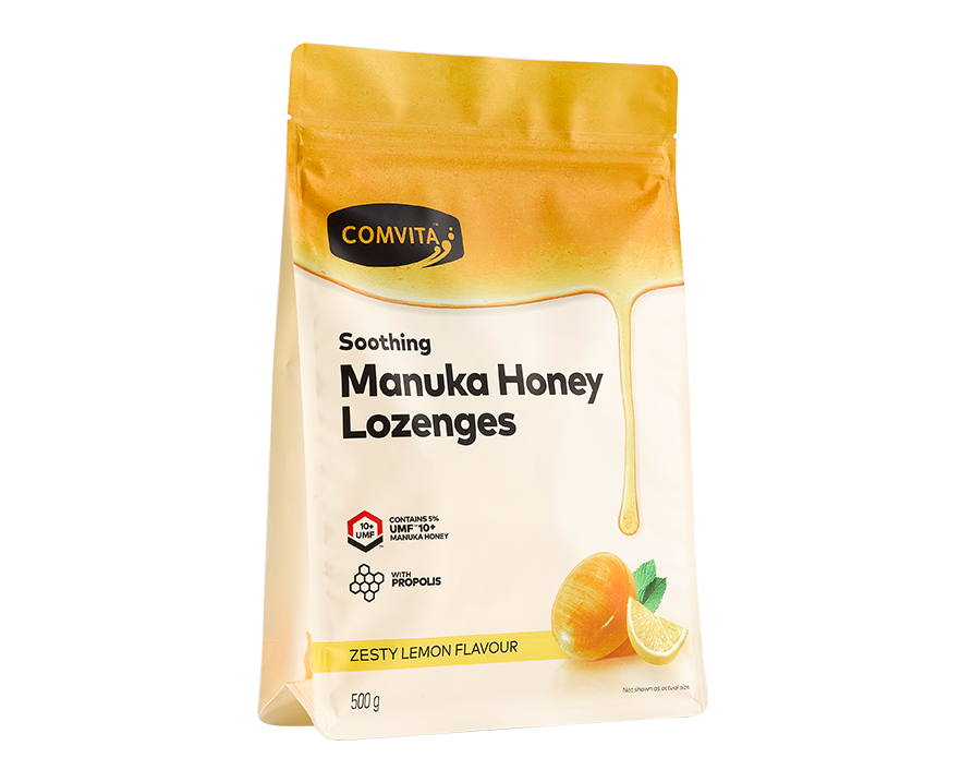 COMVITA Manuka Honey Lozenges with Propolis Zesty Lemon Flavour 500g - 365 Health Limited
