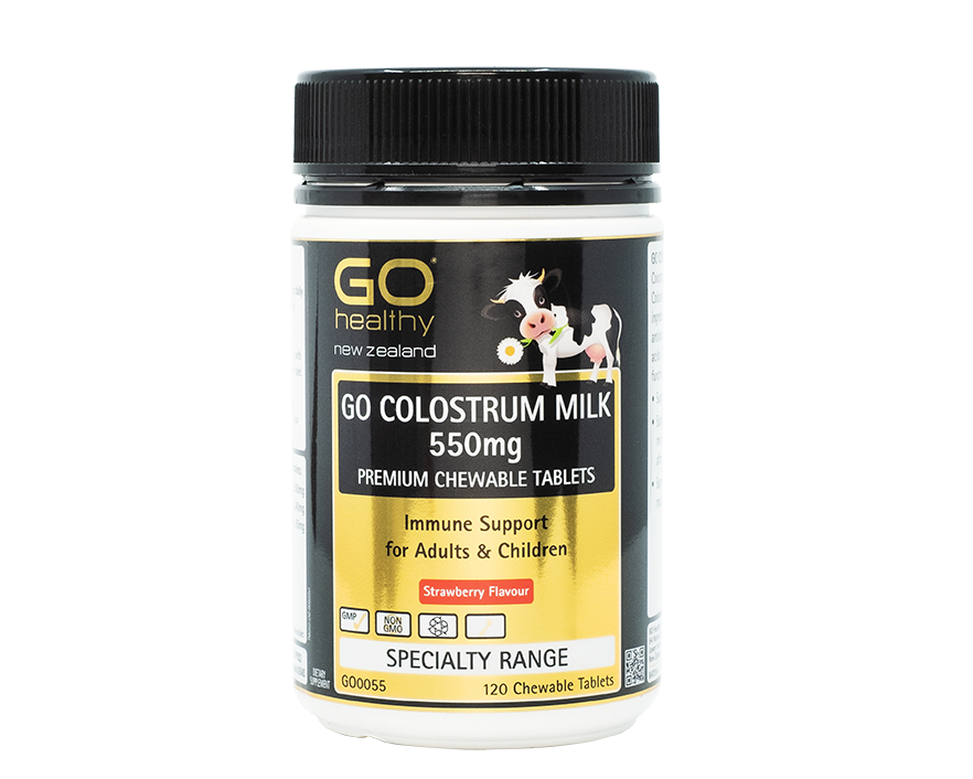 Go Healthy Go Colostrum 550mg Strawberry Flavour 120 tablets - 365 Health Limited