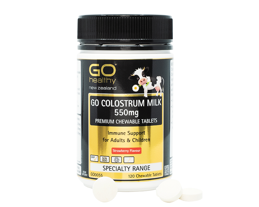 Go Healthy Go Colostrum 550mg Strawberry Flavour 120 tablets - 365 Health Limited