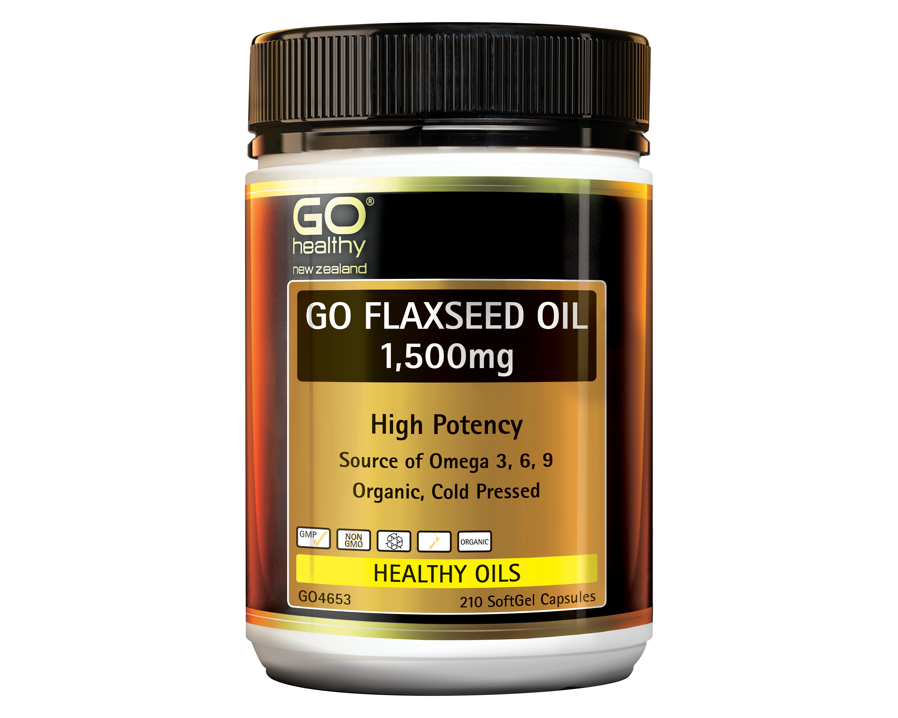 Go Flaxseed Oil 1500mg 210softgels - 365 Health Limited