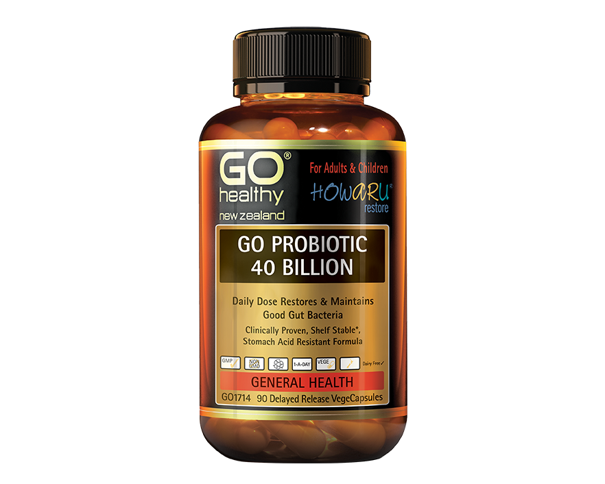 Go Healthy Go Probiotic 40Billion 90vegecaps - 365 Health Limited
