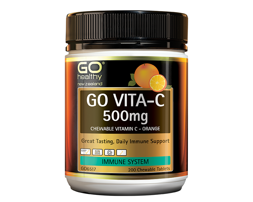 Go Healthy Go Vita-C 500mg Orange 200 chewable tablets - 365 Health Limited