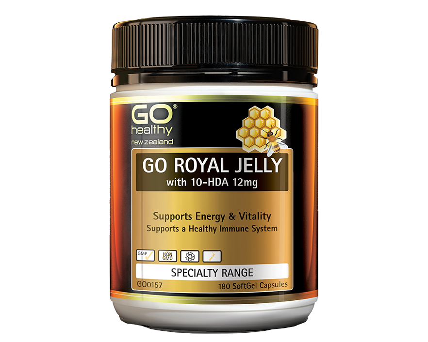 Go Healthy Go Royal Jelly with 10-HDA 12mg 180 capsules - 365 Health Limited