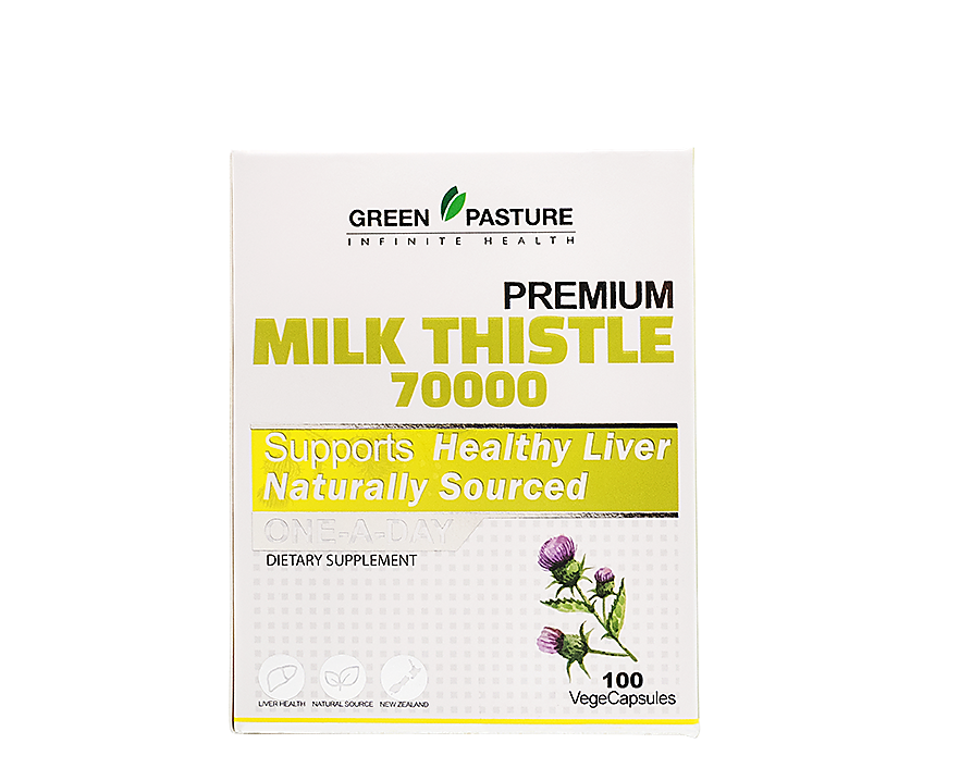 Green Pasture Milk Thistle 70000mg 100vegecapsules - 365 Health Limited
