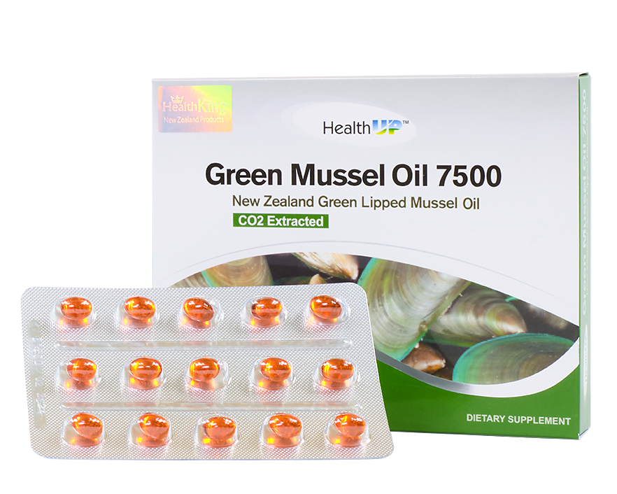 HealthUP Green Lipped Mussel 7500 240Softgels - 365 Health Limited