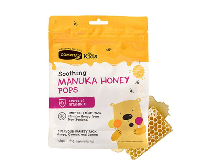 Kids UMF 10+ Manuka Honey Pops 3Flavours 15 Pops(112.5g) - 365 Health Limited
