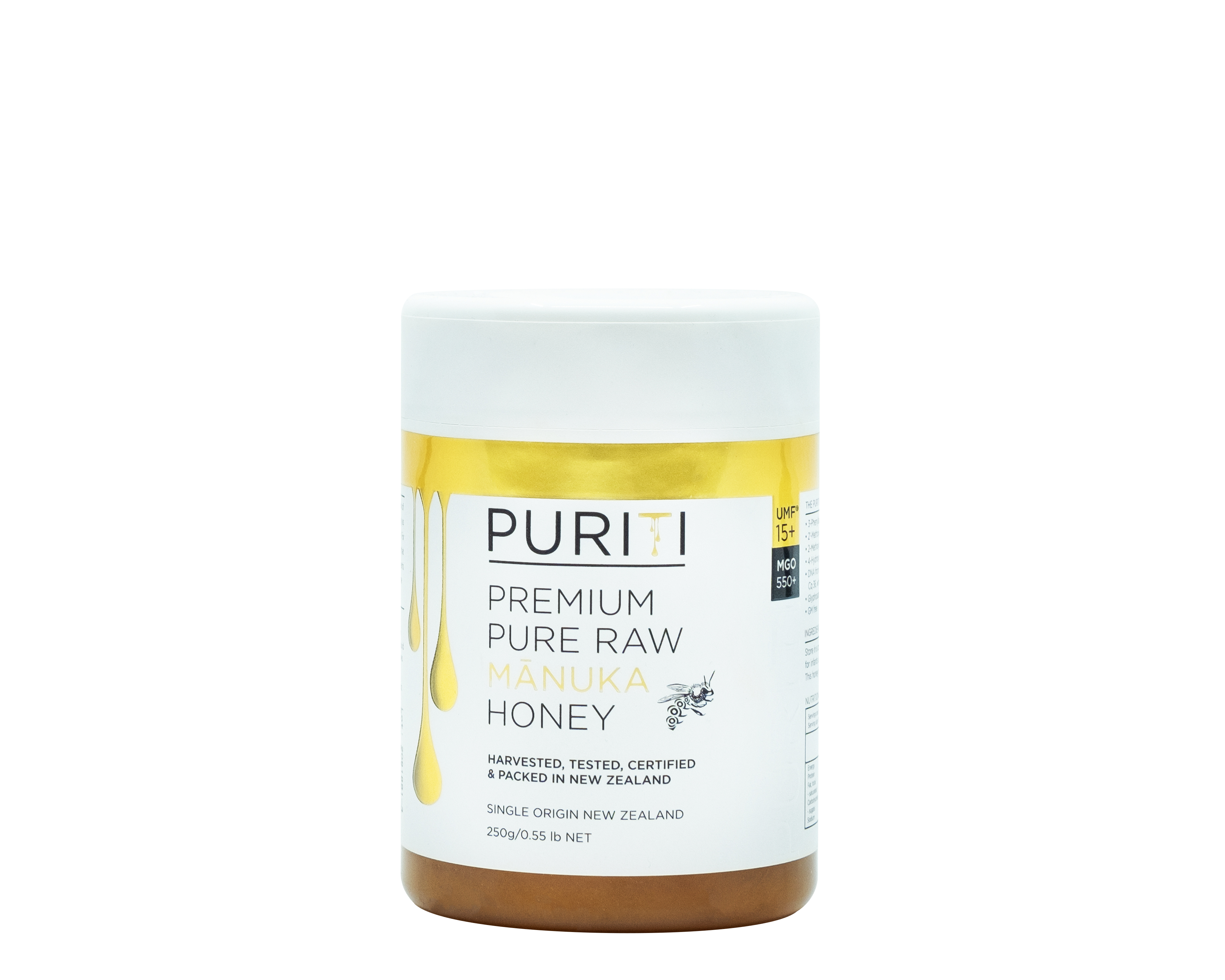 Puriti Manuka Honey UMF15+/MGO550+ 250g - 365 Health Limited