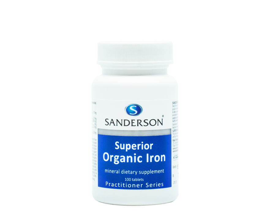 Sanderson Superior Organic Iron 100 tablets - 365 Health Limited