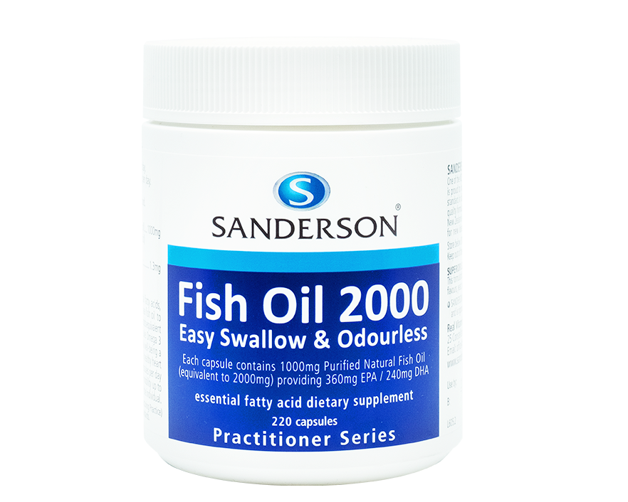 Sanderson Fish Oil 2000 Odourless 220 capsules - 365 Health Limited
