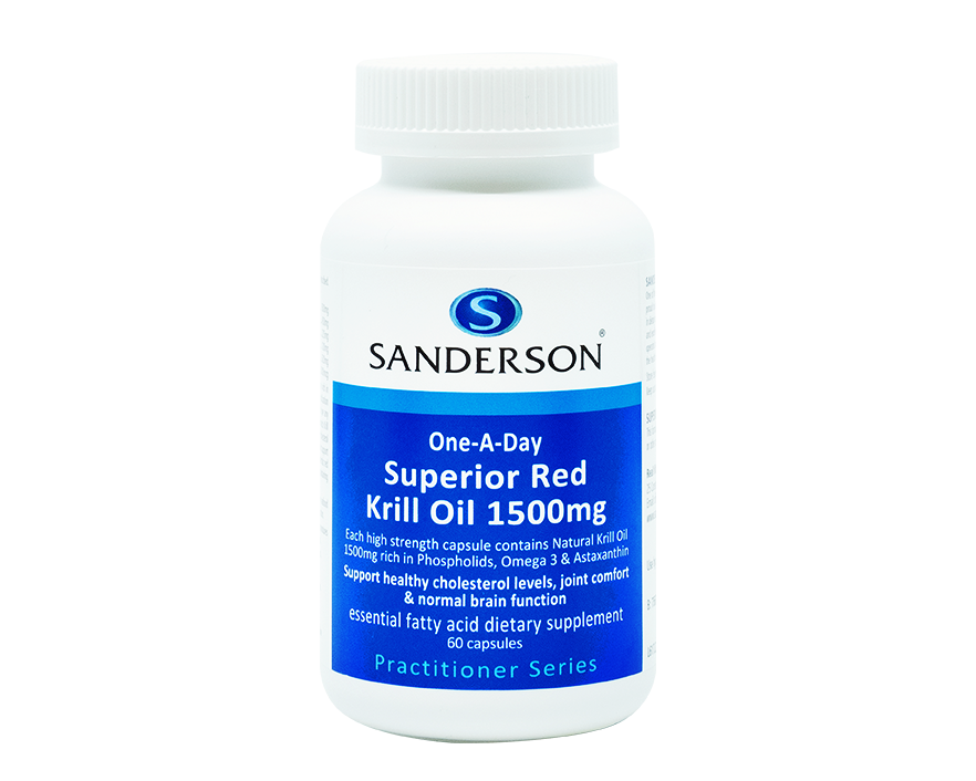 Sanderson Superior Red Krill Oil 1500mg 60 capsules - 365 Health Limited