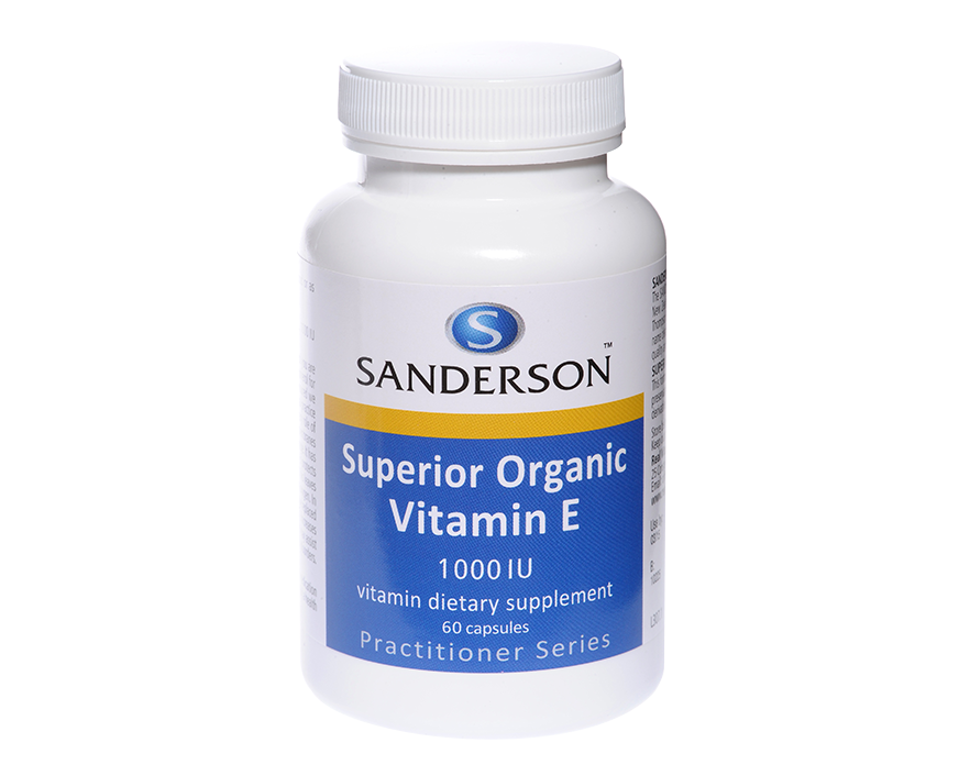 Sanderson Superior Organic Vitamin E 60 capsules - 365 Health Limited