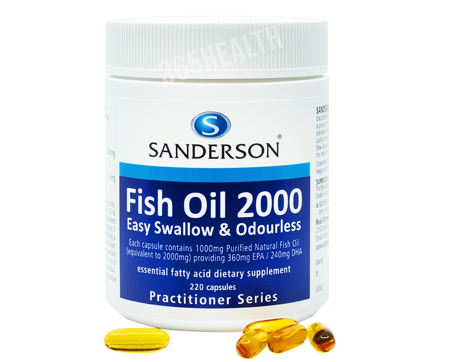 Sanderson Fish Oil 2000 Odourless 220 capsules - 365 Health Limited