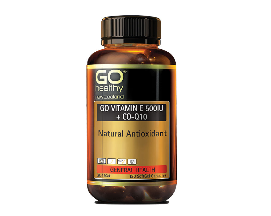 Go Vitamin E 500IU + Co-Q10 130Softgels - 365 Health Limited